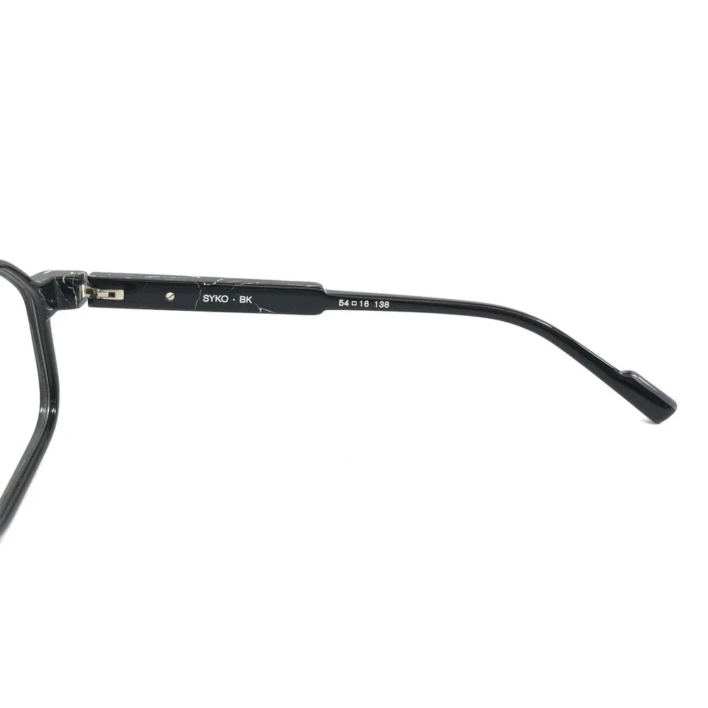 Etnia Barcelona Eyeglasses Frames SYKO BK Black Aviator Full Rim 54-16-138